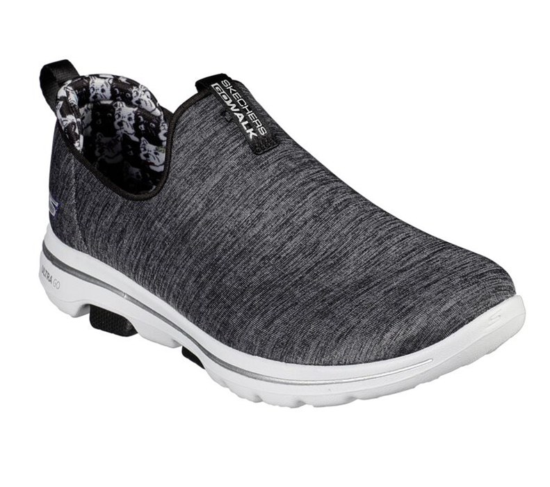 Skechers Dam Svarta/Vita Sneakers - Gowalk 5 - Best Friend - Sverige (TCBPZ-4786)